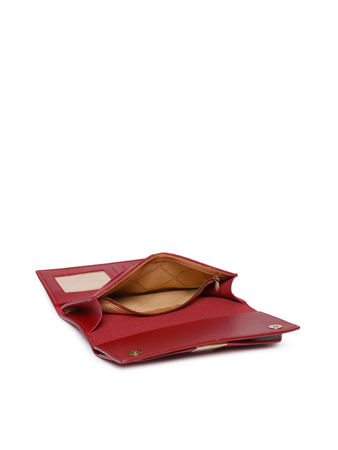 Lino Perros Women Red Solid Three Fold Wallet