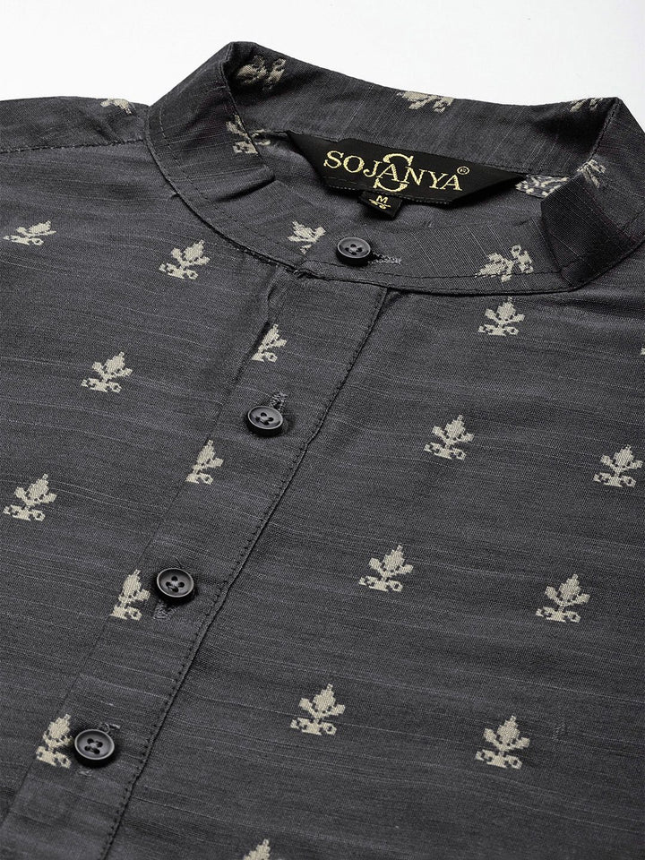 SOJANYA Kurta Sutera Katun Motif Etnik