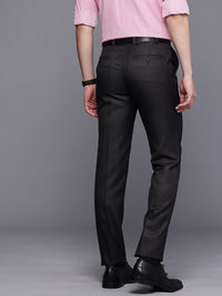 Raymond Men Textured Slim Fit Formal Trousers