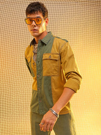 The Indian Garage Co Colourblocked Spread Collar Long Sleeves Casual Shirt