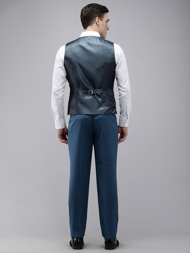 Park Avenue Reka Bentuk Self Textured Single Breasted Fit Regular 3 Piece Party Suits