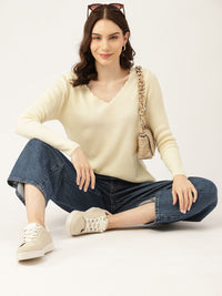 DressBerry Women Ribbed Acrylic Pullover
