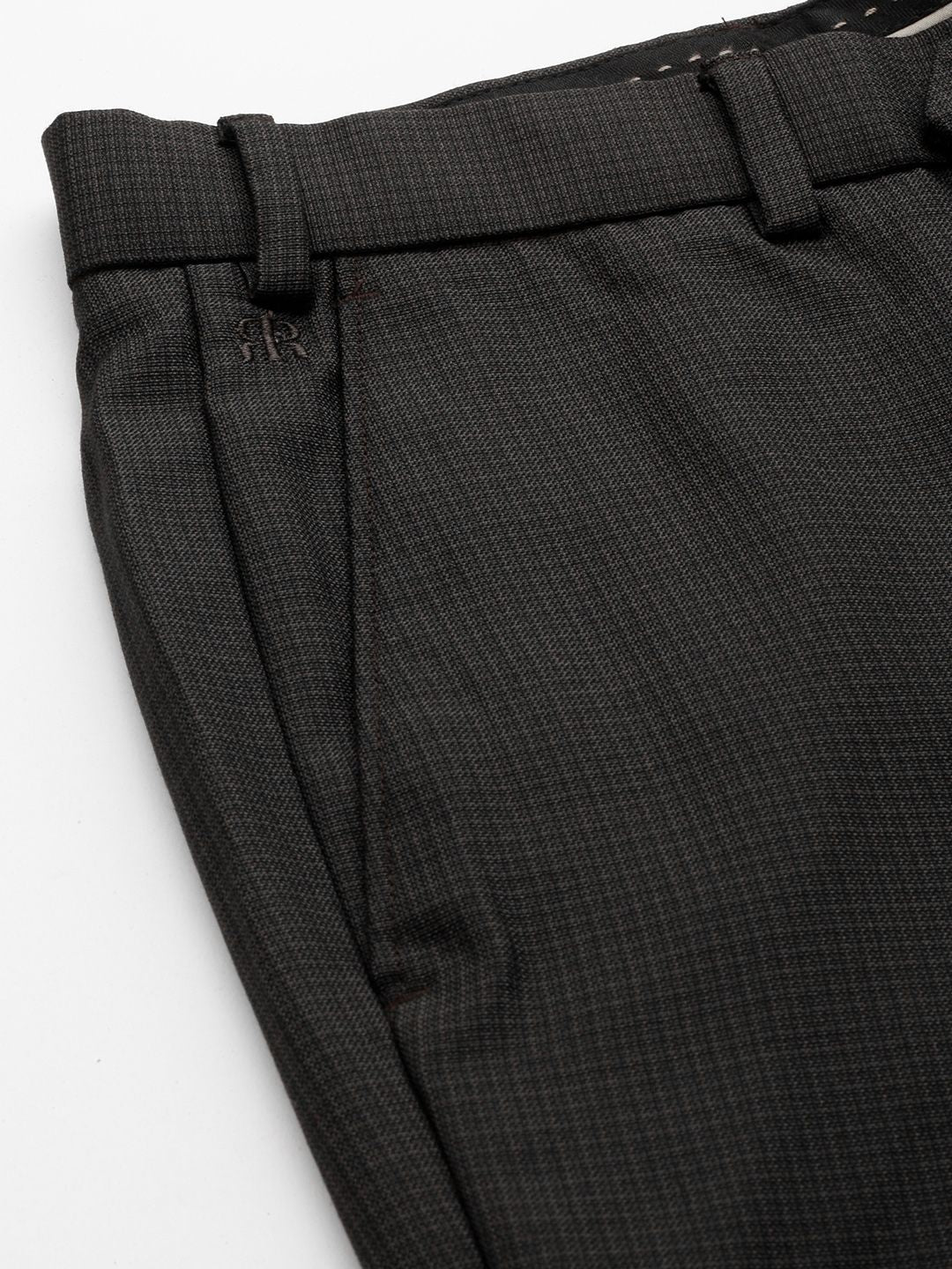 Raymond Men Checked Slim Fit Formal Trousers