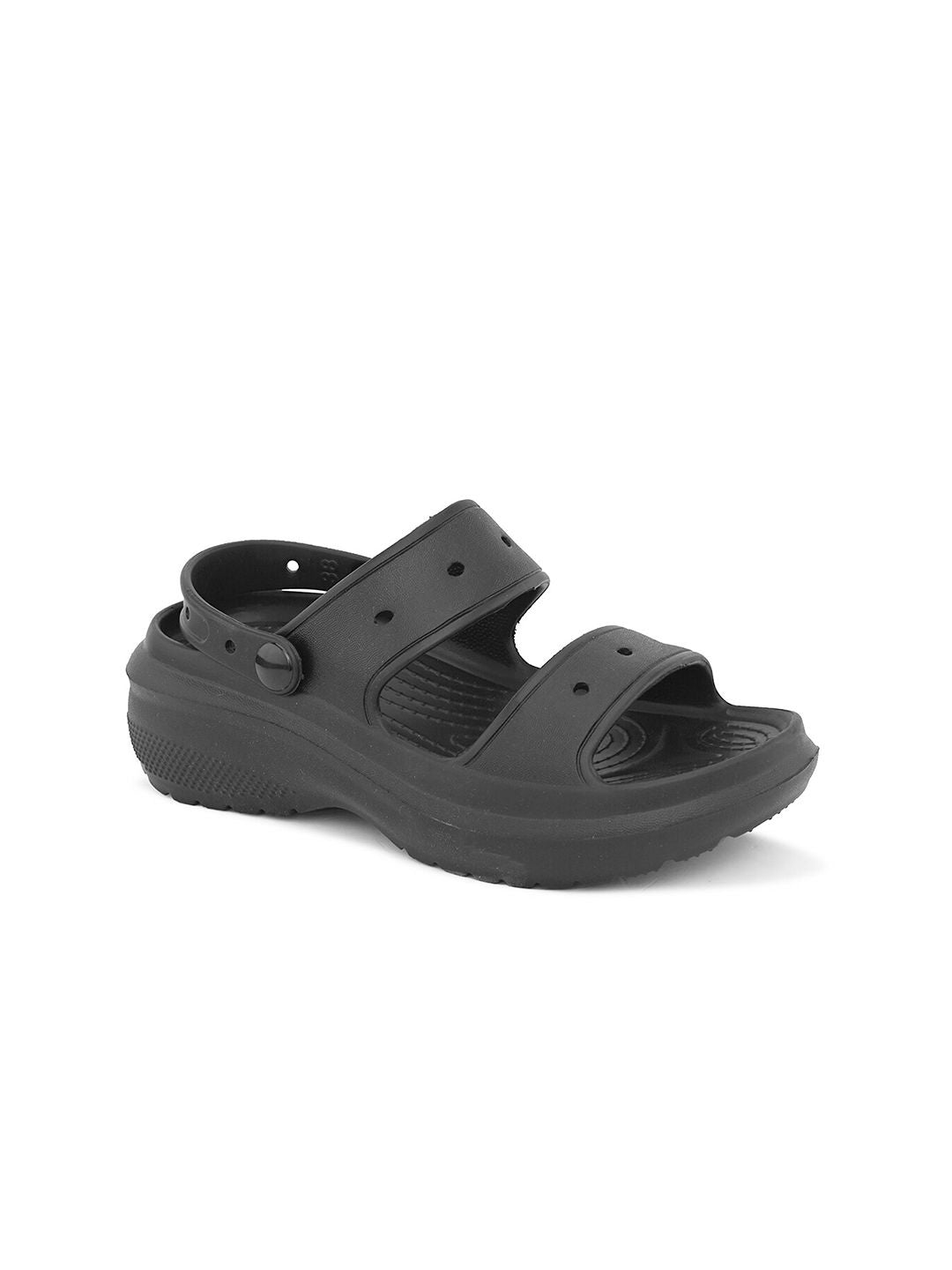 HRX by Hrithik Roshan Women Black Self Design Slip-On Flip-Flops