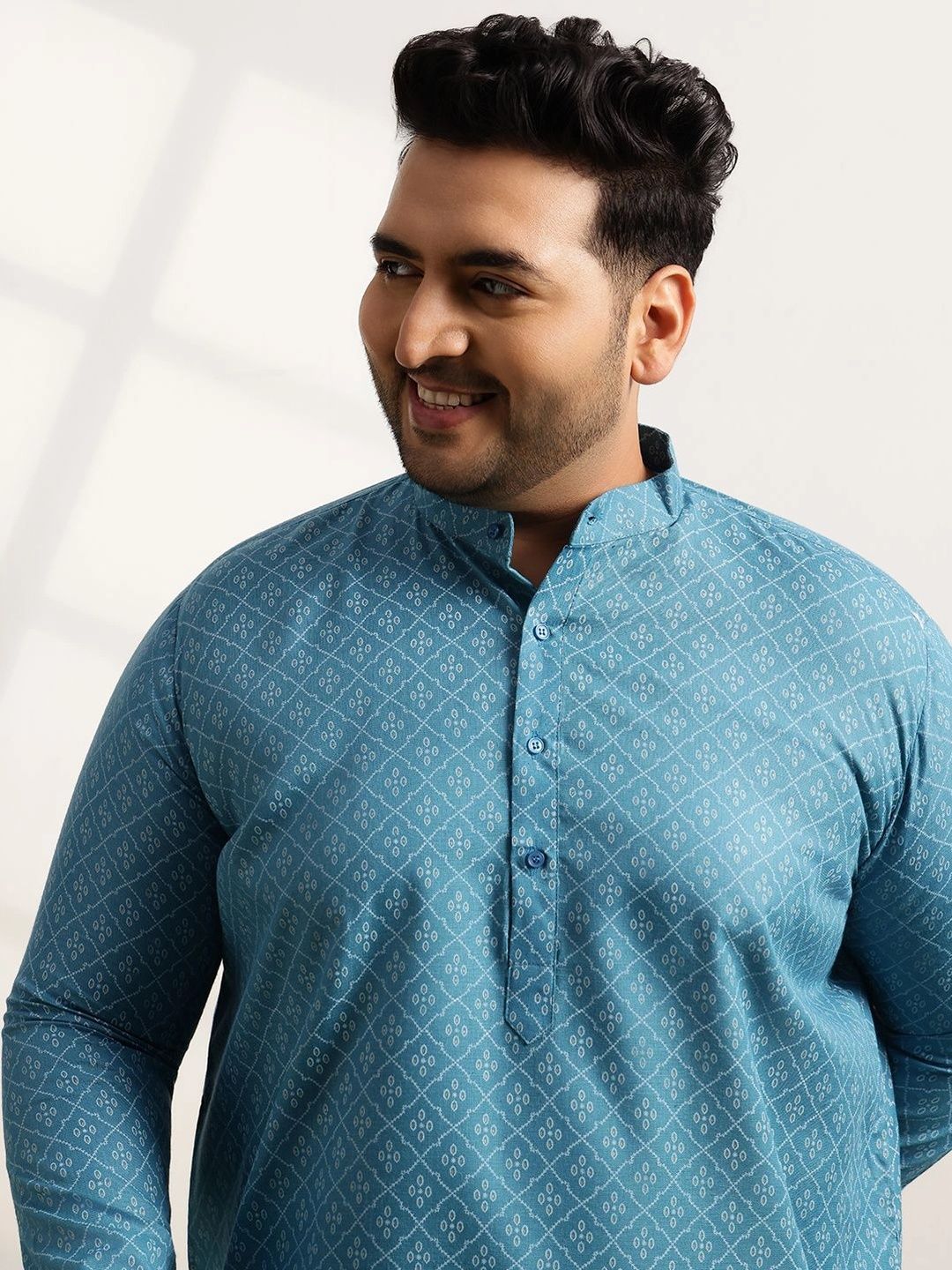 SOJANYA PLUS Men Printed Regular Kurta with Trousers