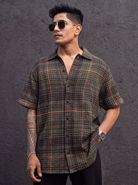 Powerlook Men Tartan Checks Opaque Checked Casual Shirt