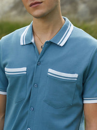 Campus Sutra Polo Collar Shirt & Shorts Co-Ords
