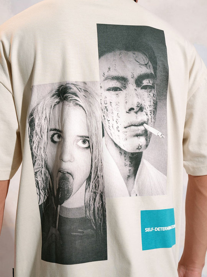 T-Shirt Bercetak Highlander Lelaki Collorblocked