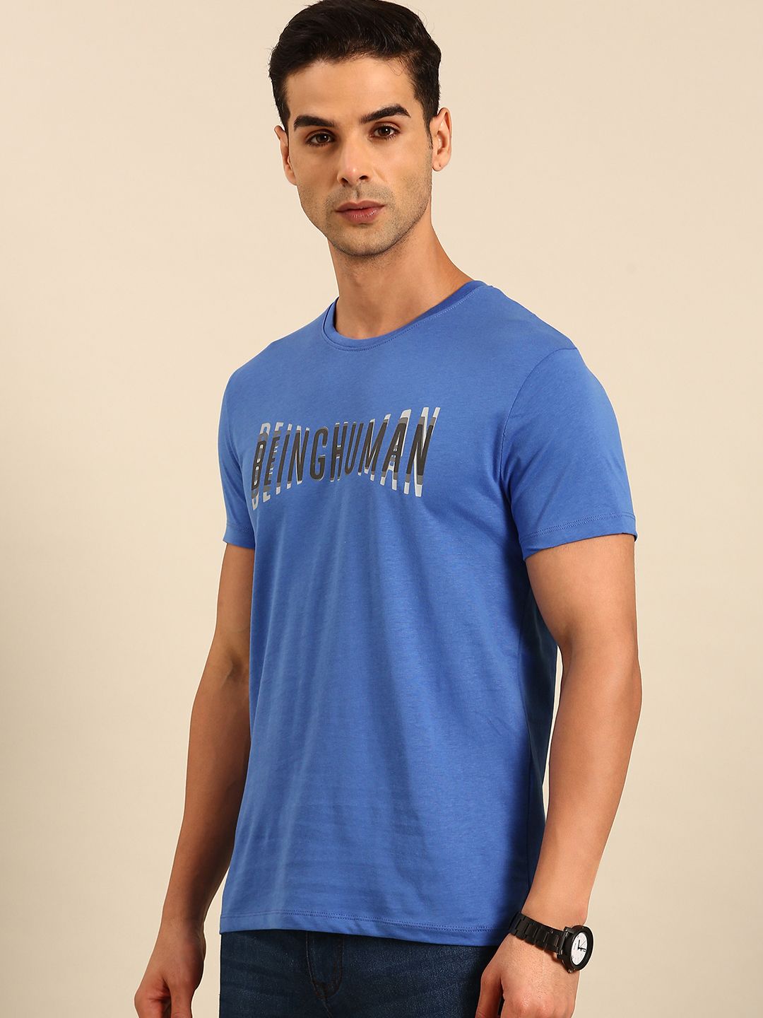 Being Human Pure Cotton Brand Logo Printed Casual T-shirt
