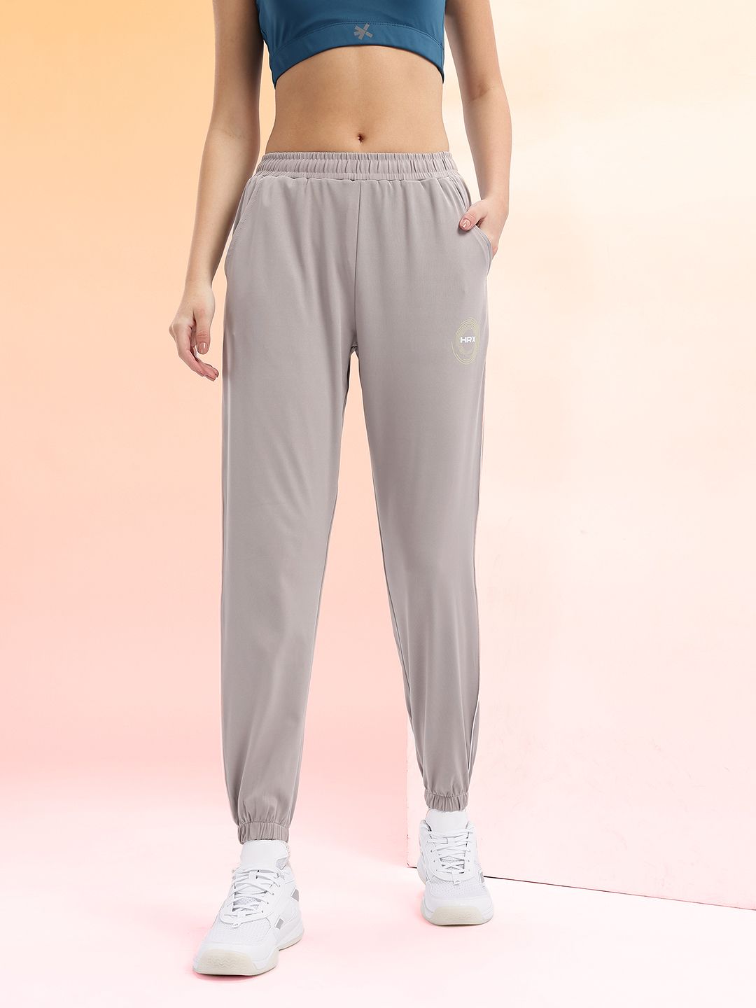 HRX by Hrithik Roshan Women Brand Logo Detail Rapid-Dry Running Joggers