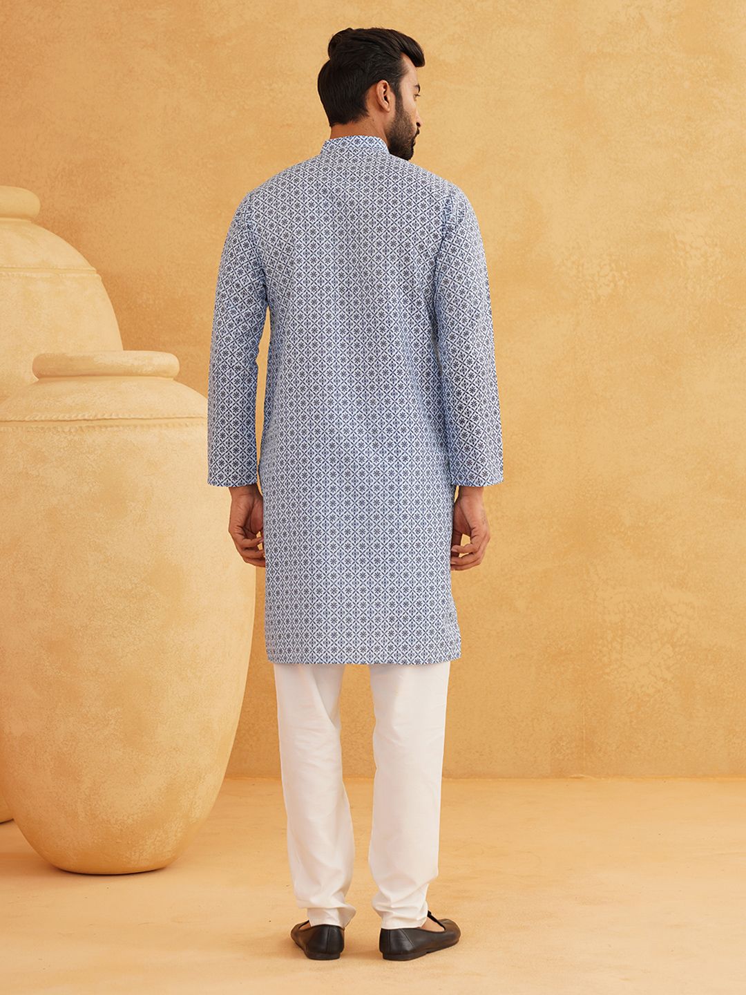 SOJANYA Floral Printed Cotton Linen Kurta With Churidar