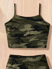 YK Girls Printed Top With Shorts