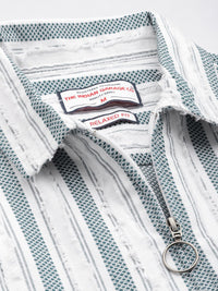 The Indian Garage Co Pure Cotton Striped Drop-Shoulder Sleeves Relaxed Casual Shirt
