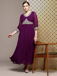 House of Pataudi Embellished A-Line Jashn Midi Party Dress