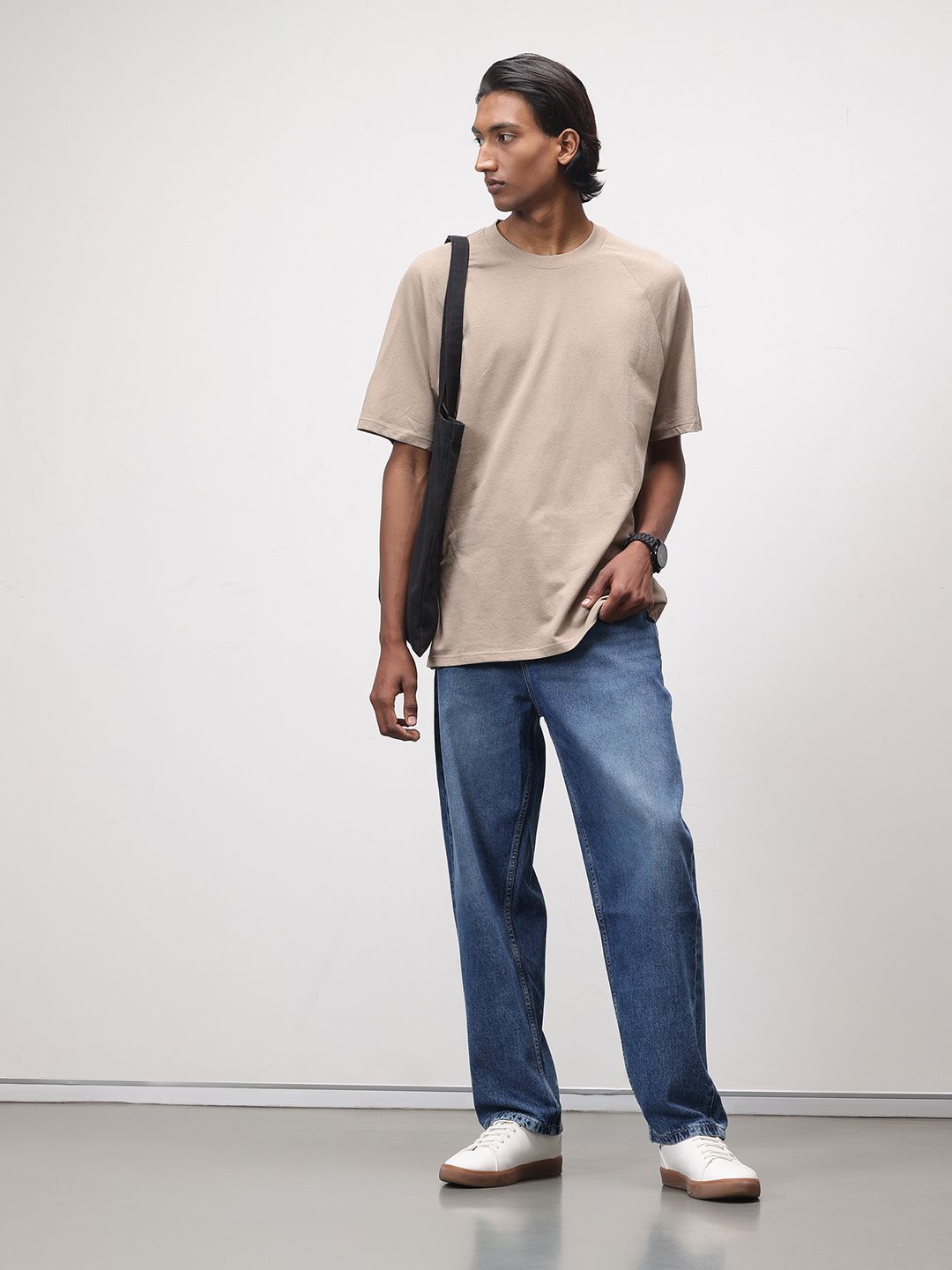 ether Men Light Fade Baggy Jeans