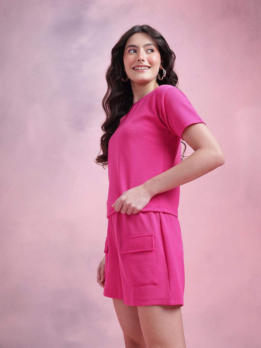 DressBerry Waffle Knit Textured Co-Ord Set