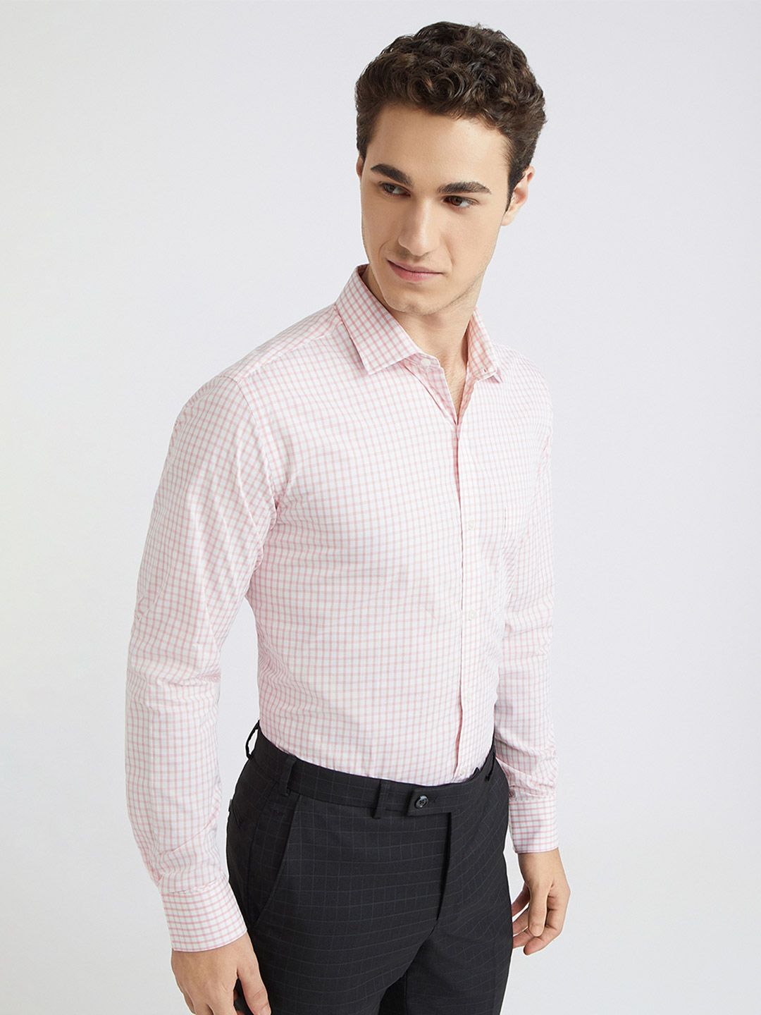 Park Avenue Slim Fit Checked Pure Cotton Formal Shirt