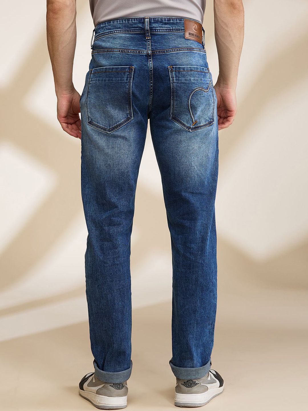 Being Human Men Slim Fit Light Fade Jeans