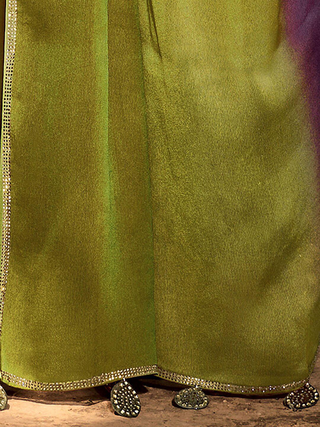 Saree mall Purple & Beige Ombre Embroidered Sarees