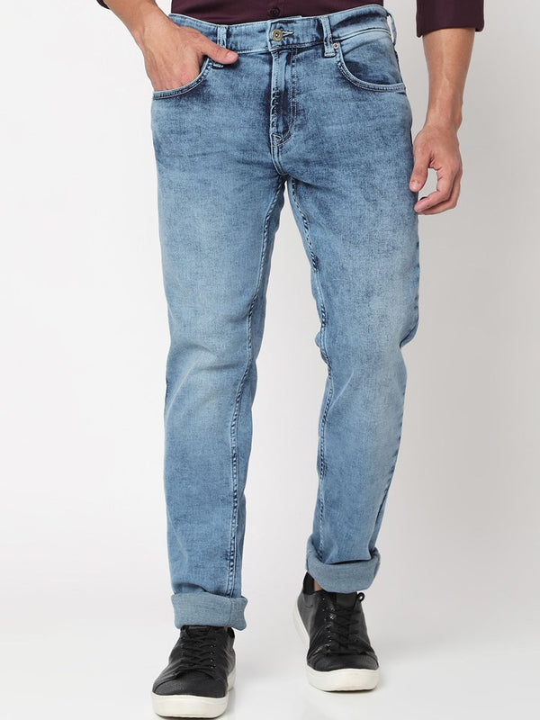 SPYKAR Men Relaxed Fit Low-Rise Heavy Fade Jeans