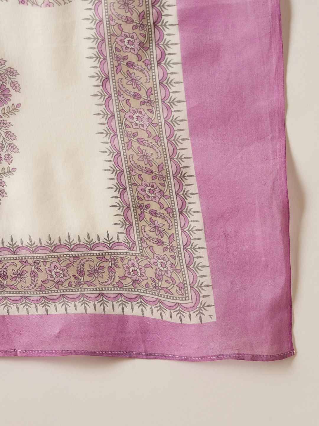 Indo Era Women Floral Printed Regular Sequinned Pure Cotton Kurta with Trousers & With Dupatta