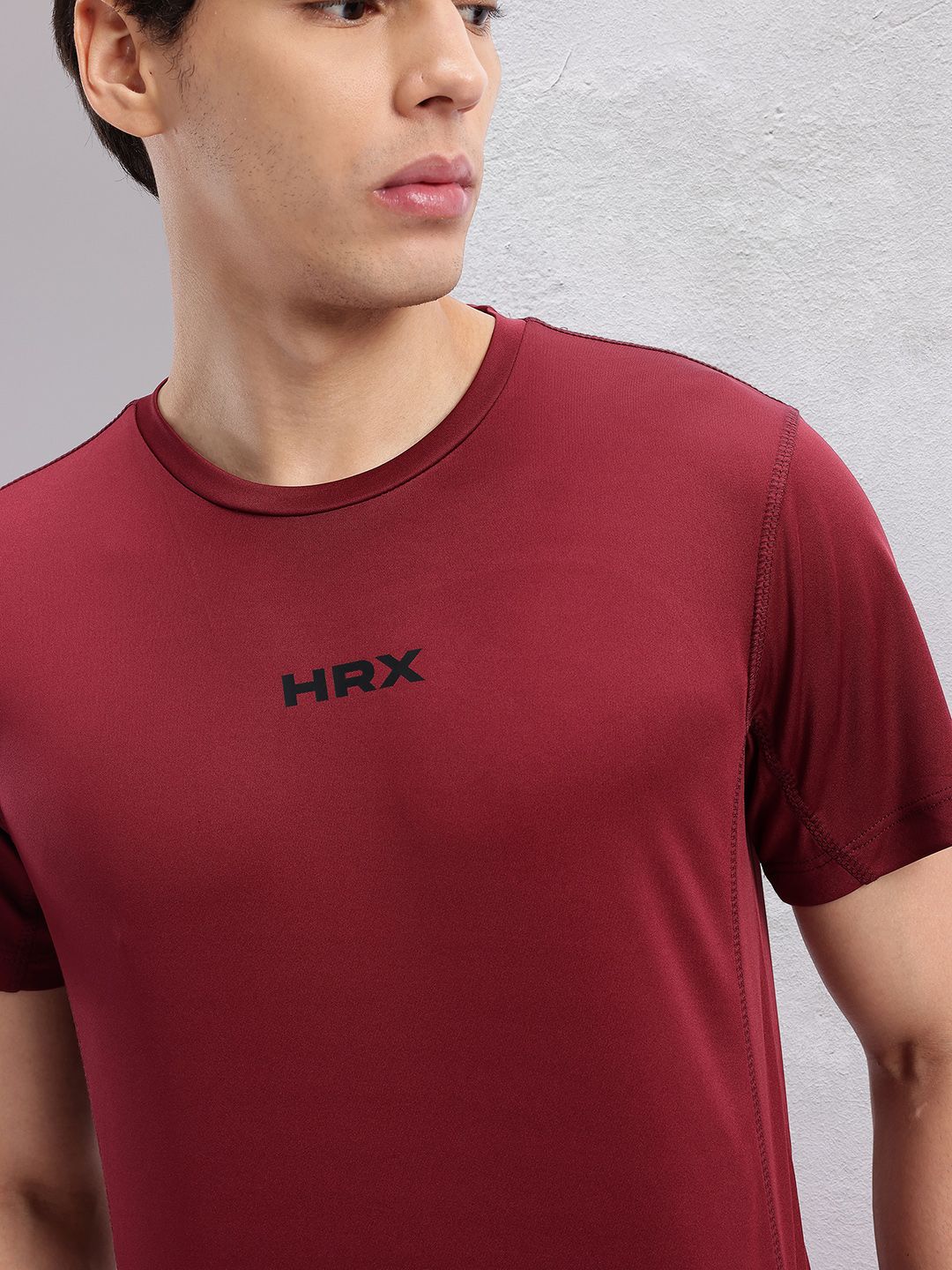 HRX by Hrithik Roshan Men Geometric Printed Rapid-Dry Training T-shirt
