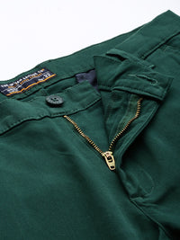 The Indian Garage Co Men Green Slim Fit Regular Trousers