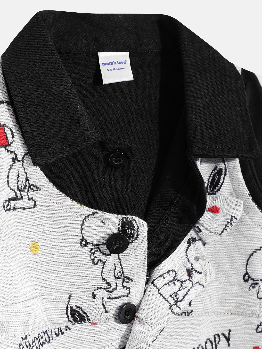 Moms Love Infant Boys Pure Cotton Snoopy Printed Clothing Set