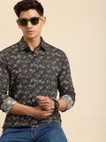 Being Human Pure Cotton Slim Fit Floral Opaque Printed Casual Shirt