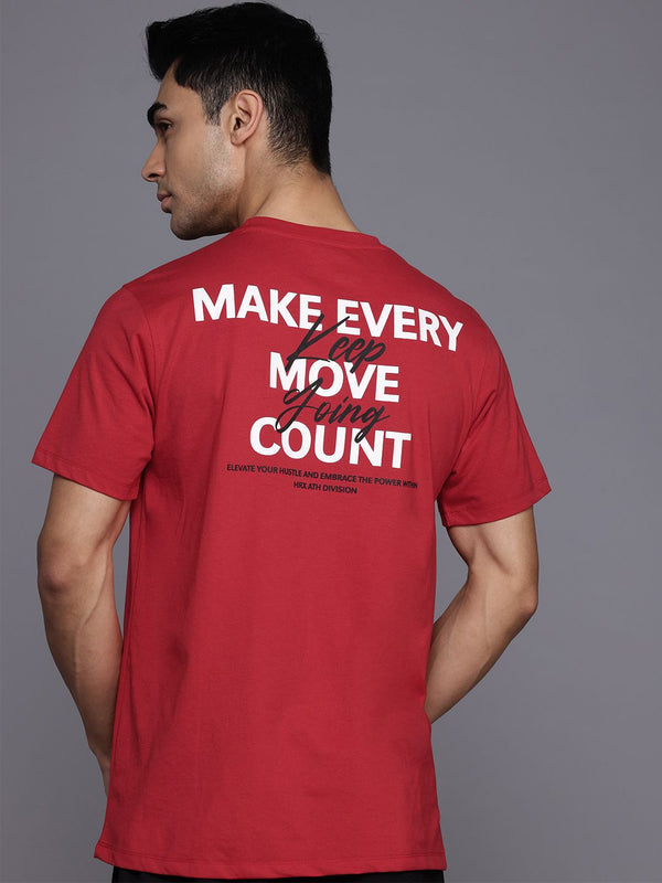 Hrx oleh Hrithik Roshan Lifestyle Typography Print T-Shirt Biasa