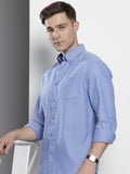 The Indian Garage Co Men Slim Fit Solid Oxford Shirt