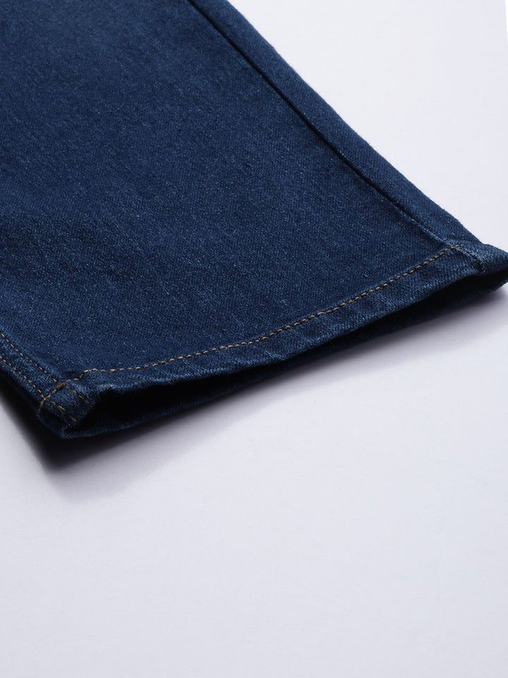 The Indian Garage Co Men Blue Mildly Distressed Light Fade Stretchable Jeans