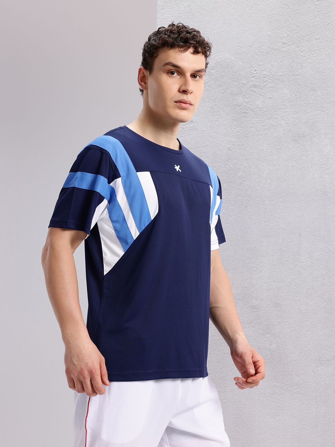 HRX by Hrithik Roshan Men Striped Rapid-Dry Running T-shirt