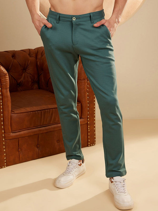 DENNISON Men Smart Tapered Fit Easy Wash Formal 4-Way Lycra Trouser