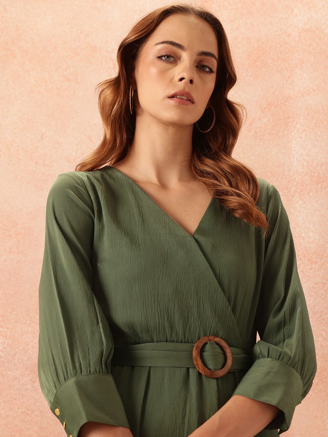 all about you Wrap Style Dress Comes With a Belt
