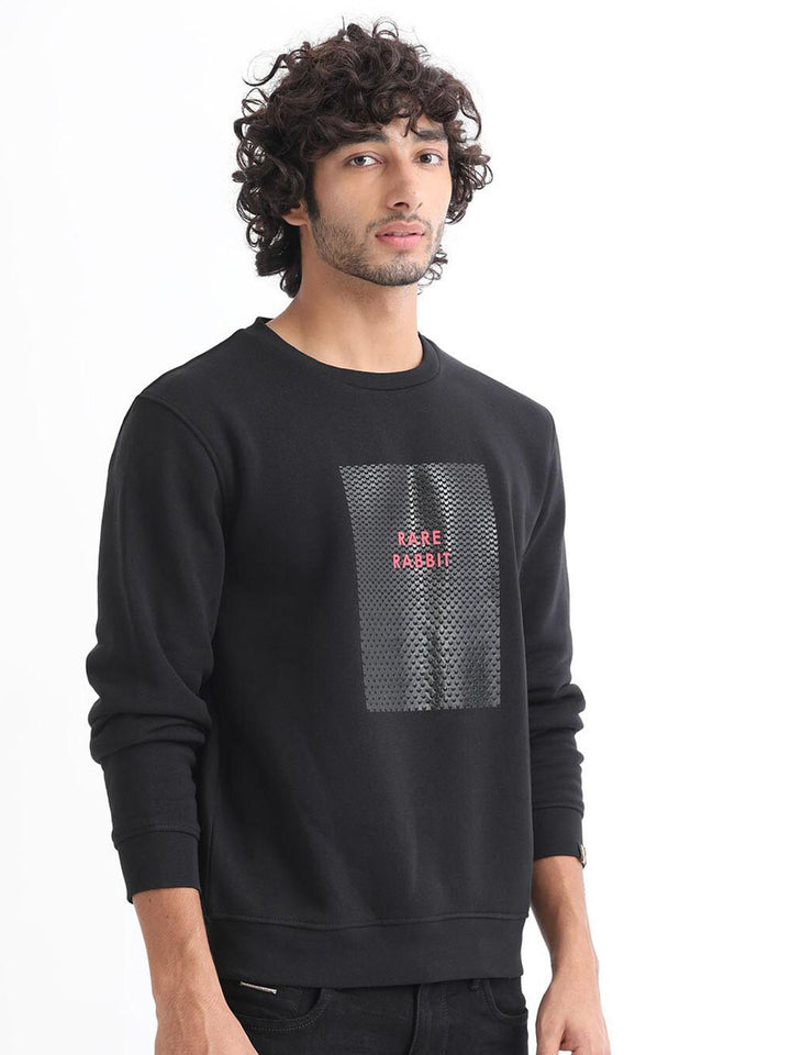 RARE RABBIT Men Osin Typography Printed Sweatshirt