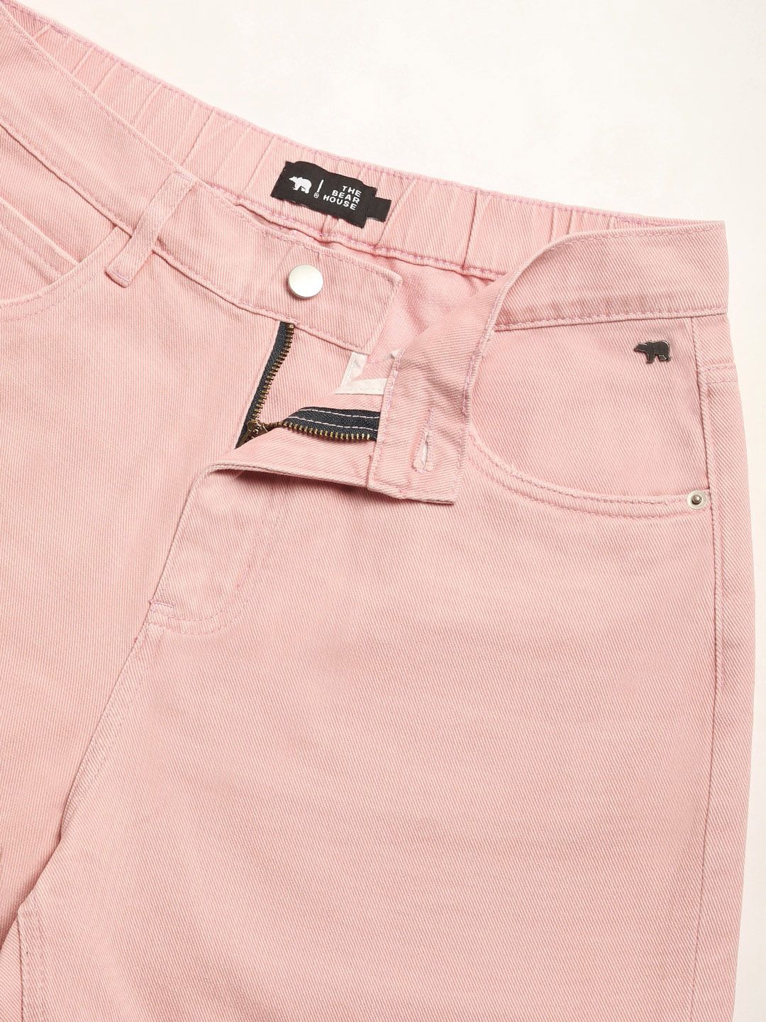 THE BEAR HOUSE Men Straight Fit Clean Look Pure Cotton Jeans