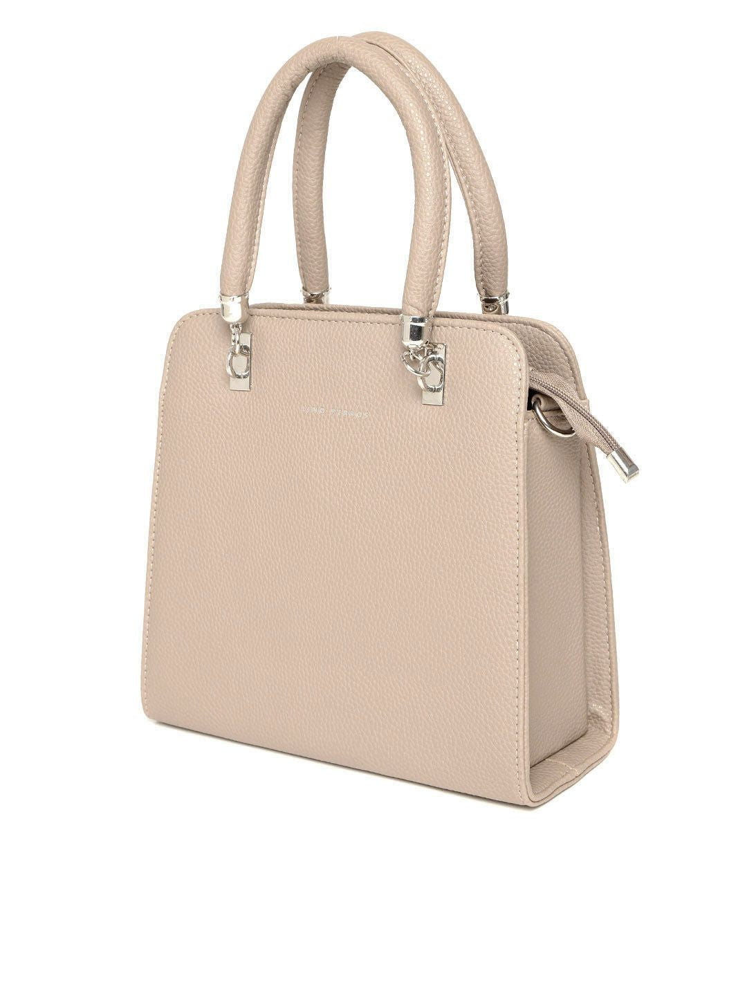 Lino Perros Beige Solid Handheld Bag