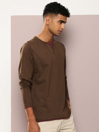 DILLINGER Men Airtex Fabric Solid T-shirt