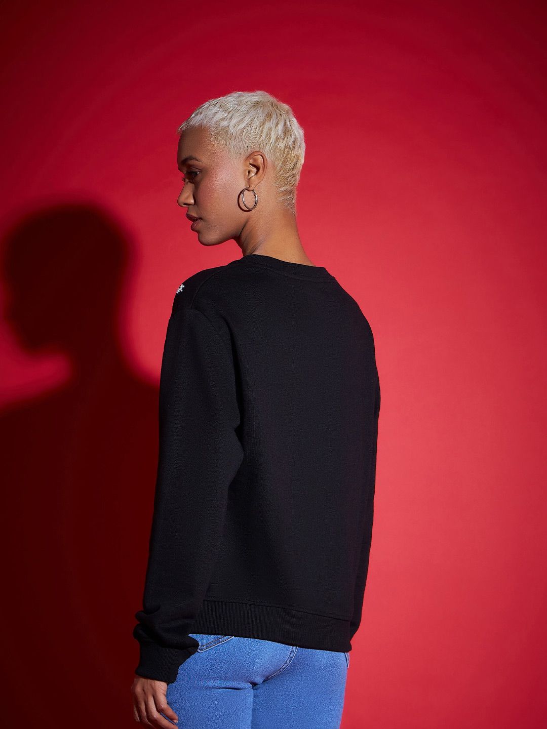 SASSAFRAS Black Embellished Sweatshirt