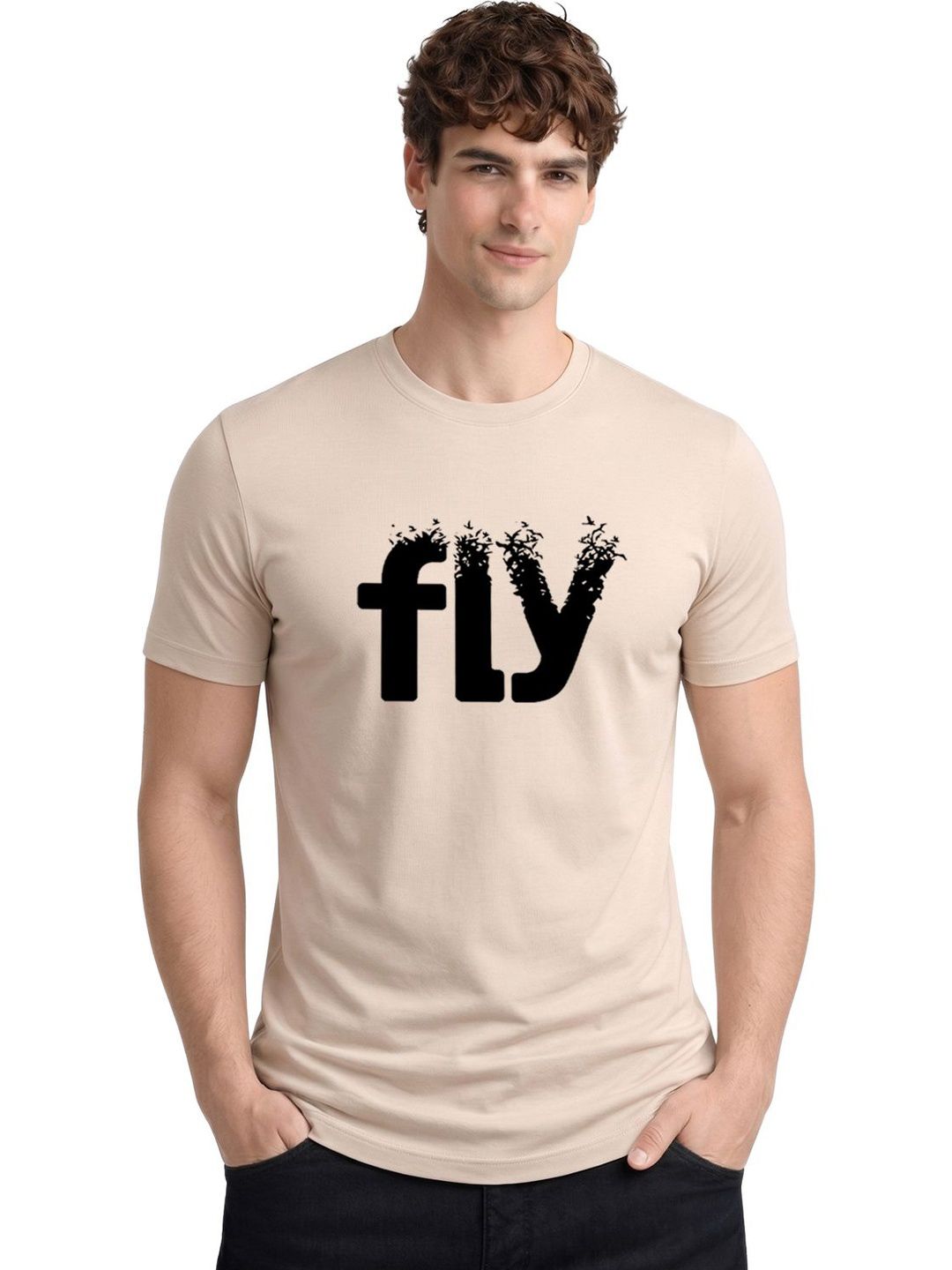 ADRO Men Typography Printed T-shirt
