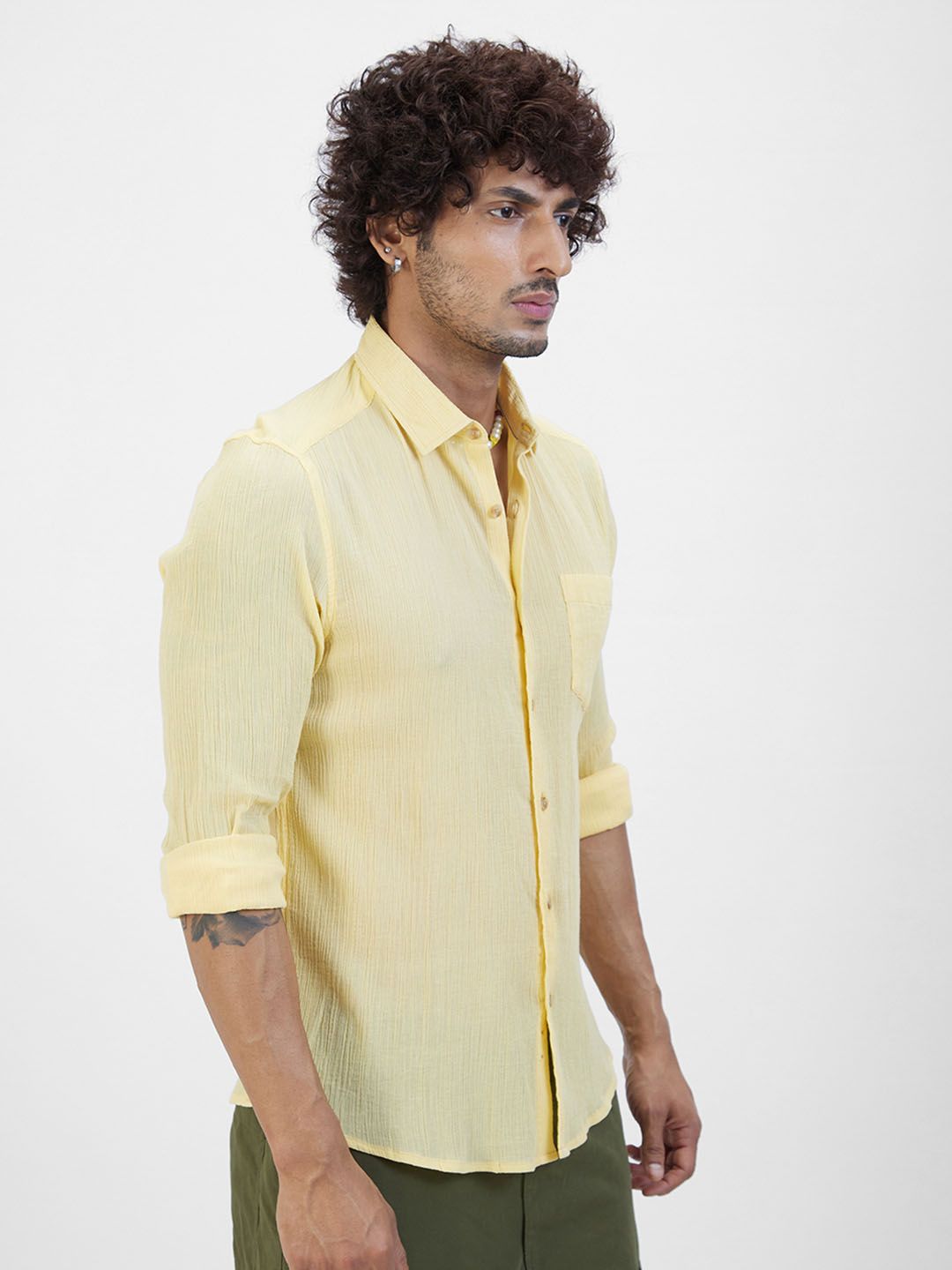 VASTRADO Classic Slim Fit Cotton Casual Shirt