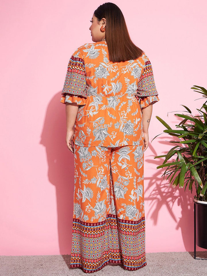 SASSAFRAS Curve Printed Top With Trousers