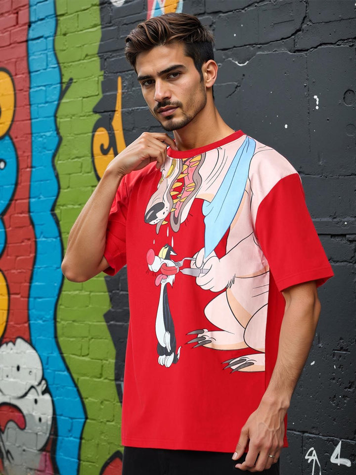 T-Shirt Boxy Garage Co yang dicetak