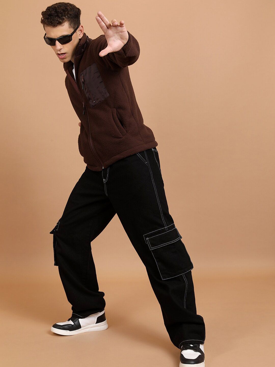 HIGHLANDER Mock Collar Front-Open Sweatshirt