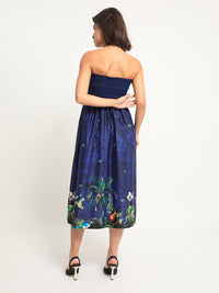 RAREISM Pure Cotton Tropical Print Tube Dress