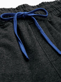The Indian Garage Co Men Charcoal Grey Solid Melange Effect Joggers