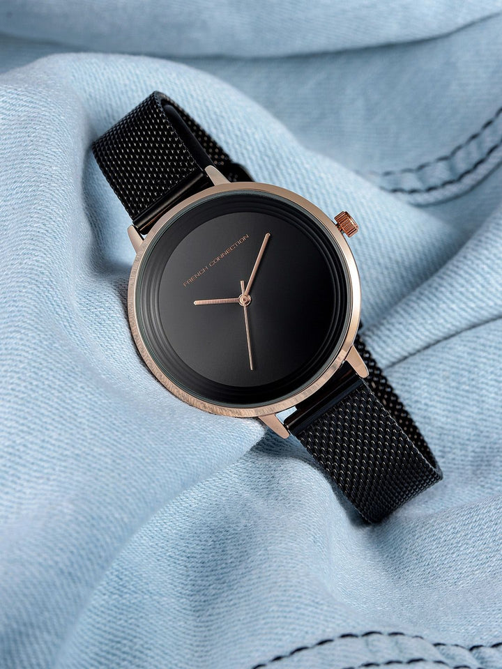 French Connection Women Black Analogue Watch FCN0001D
