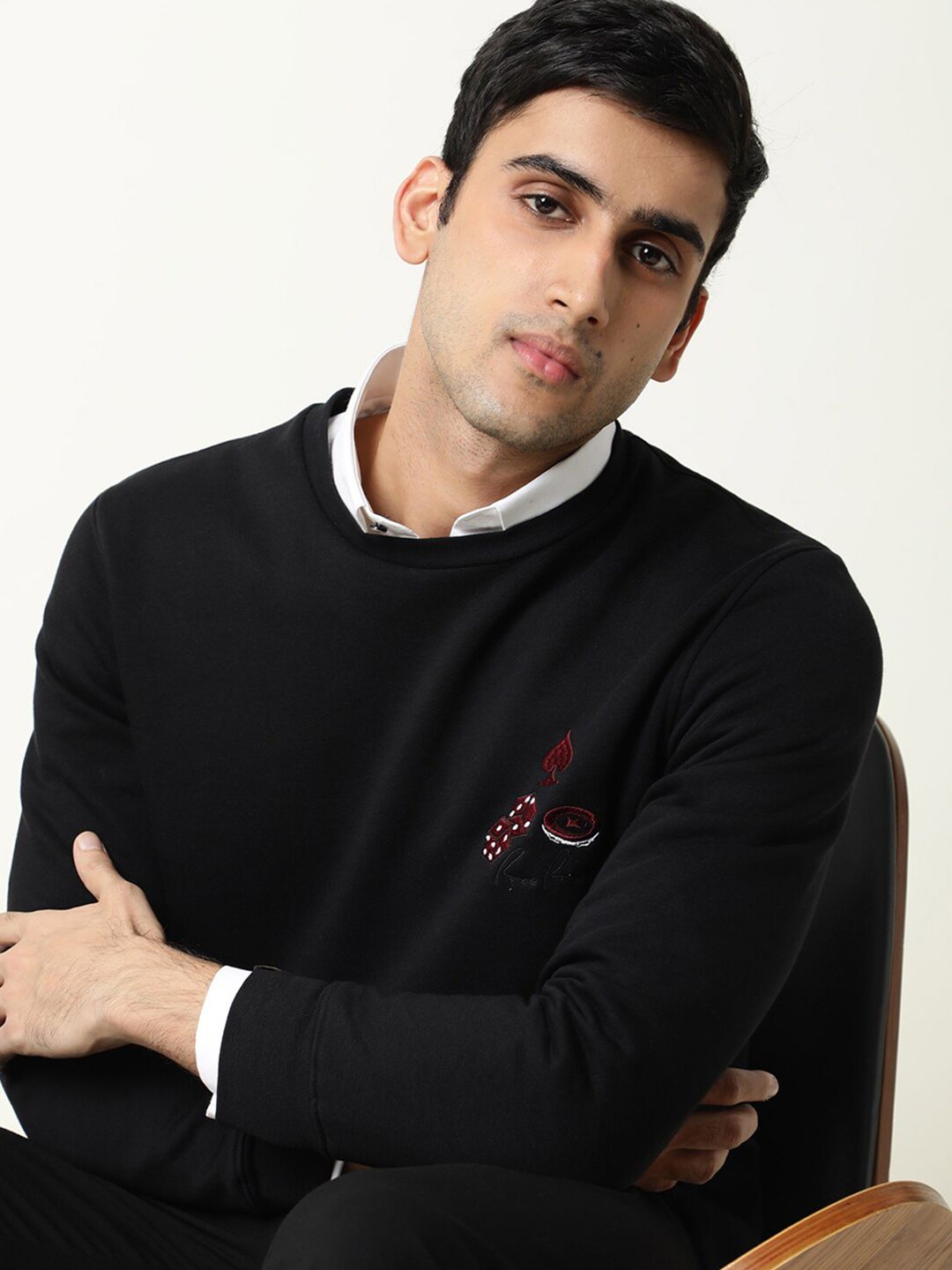 RARE RABBIT Men Camisa Slim Fit Solid Sweatshirt