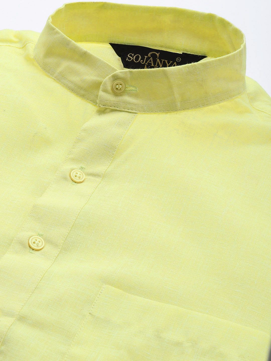 SOJANYA Men Lime Green Kurta